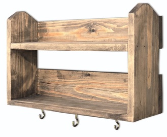 Полка Kalune Design Aa033, ореховый, 110 мм x 400 мм x 250 мм