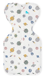 Mazuļu guļammaisi Love To Dream Swaddle UP Planets, balta/daudzkrāsaina, 64 cm x 32.5 cm