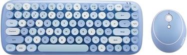 Комплект клавиатуры и мыши MOFII Candy 2.4G EN, голубой, беспроводная
