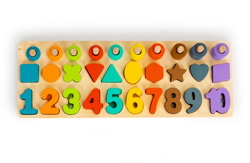 Обучающая игрушка EcoToys Puzzle Sorter Abacus, 7.5 см, Универсальный