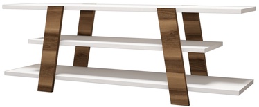 TV-laud Kalune Design Flower Walnut, pruun/valge, 120 cm x 33.6 cm x 42 cm