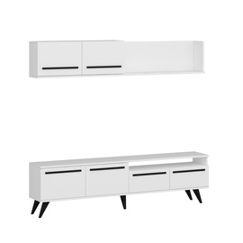 TV-laud Kalune Design Mono, valge, 29.5 cm x 180 cm x 45.8 cm