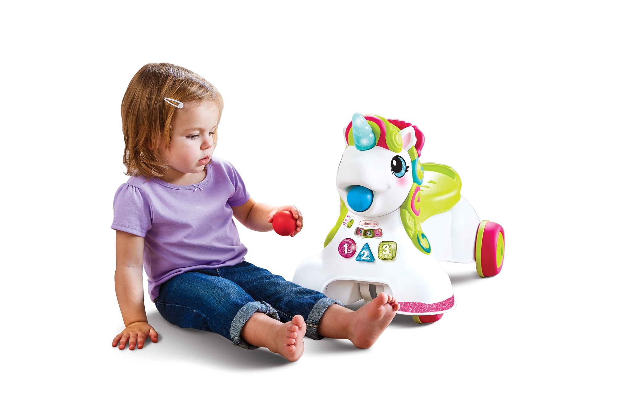 infantino 3 in 1 sit walk and ride unicorn