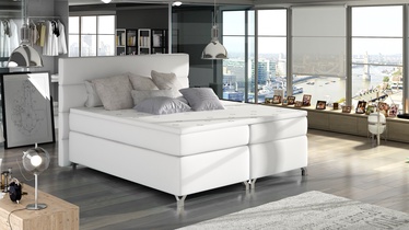 Кровать Amadeo Soft 17, 160 x 200 cm, белый, с матрасом, с решеткой