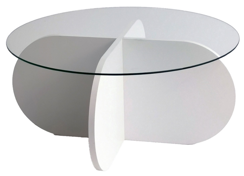 Журнальный столик Kalune Design Bubble, белый, 75 см x 75 см x 35 см