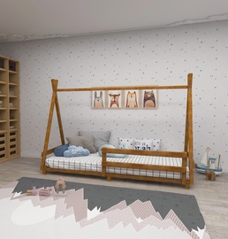 Кровать Kalune Design Panda, 90 x 190 cm, дубовый, с решеткой