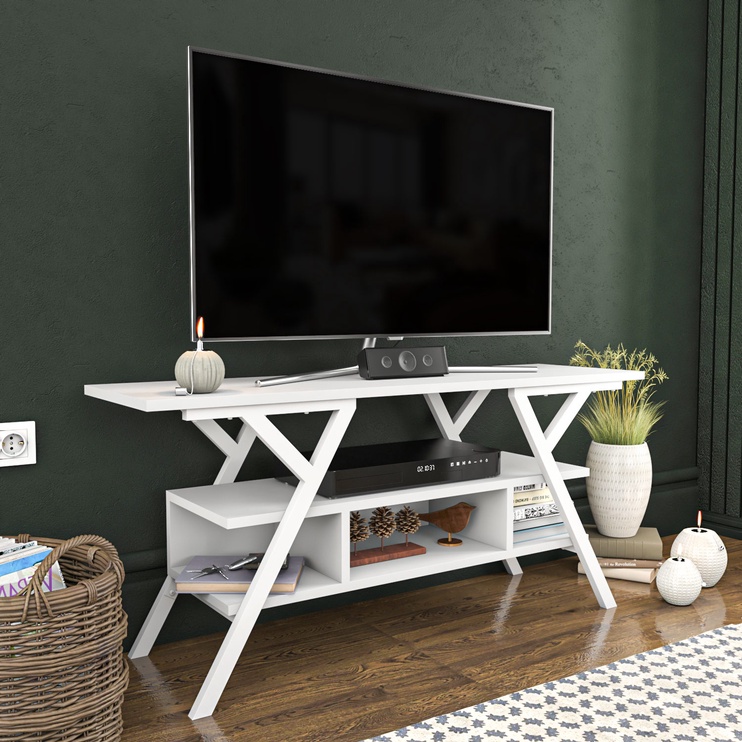 TV-laud Kalune Design Minerva, valge, 35 cm x 120 cm x 55 cm