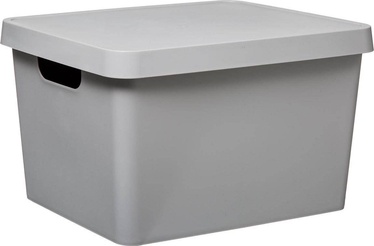 Kaanega hoiukarp, esemete hoidmiseks/mänguasjade jaoks 5five Simply Smart, 17 l, hall, 28.2 x 37.5 x 22 cm