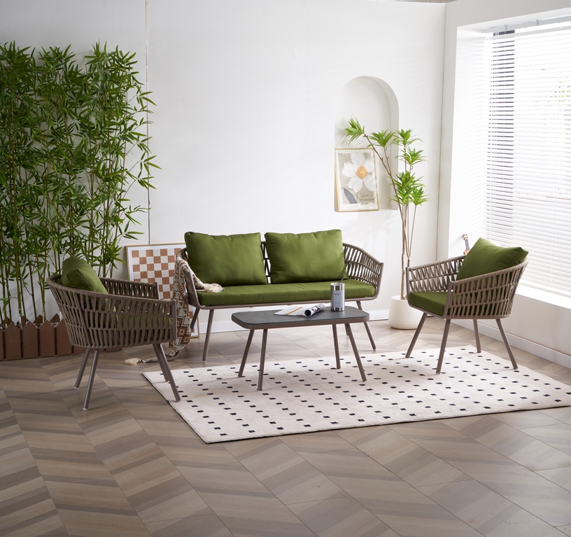 Välimööbli komplekt Domoletti Savana, must/liiva, 4 istekohta