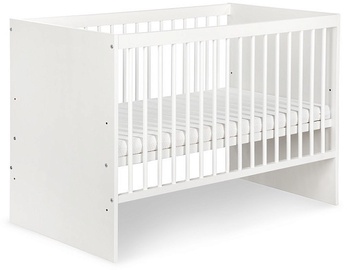 Kūdikio lovytė viengulė Klups Karolina I, balta, 123 x 68 cm