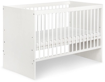 Детская кровать Klups Karolina I, белый, 123 x 68 см