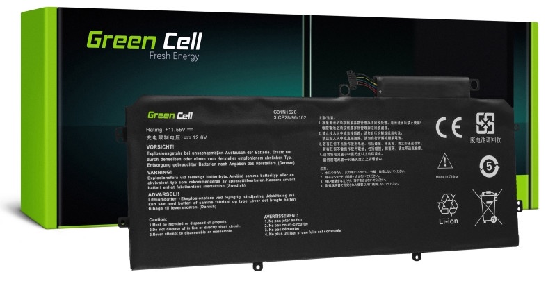 Klēpjdatoru akumulators Green Cell C31N1528, 2.9 Ah, LiPo