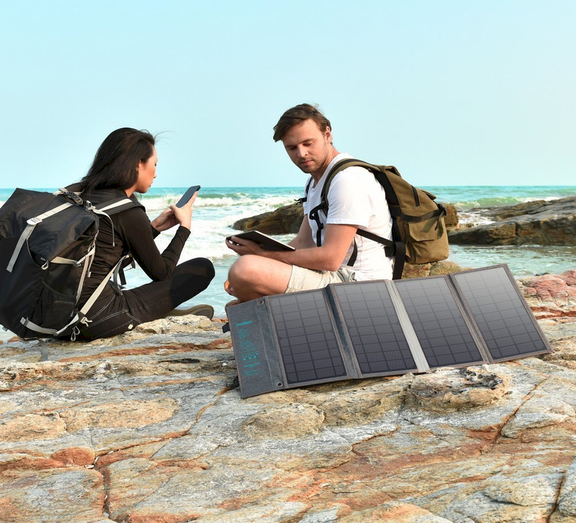 Bateriju lādētājs Choetech Foldable Solar Power Charger SC006