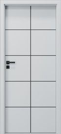 Siseukseleht Domoletti BELGATTO 4, parempoolne, hall, 204 x 64.4 x 4 cm