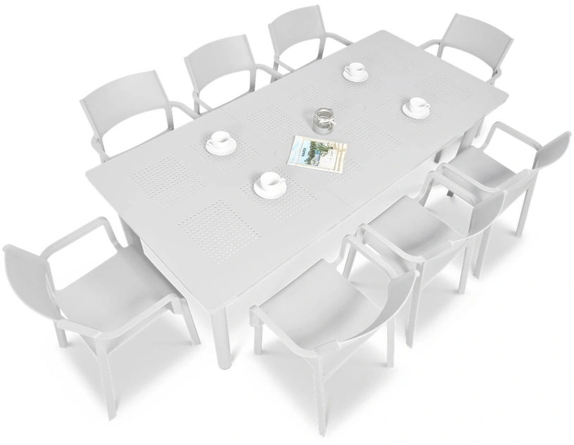 Välimööbli komplekt Trill/Libeccio, valge, 1-8 istekohta