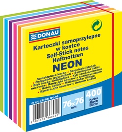 Kleepuvad märkmelehed Donau Neon 11D7574011PL, 7.6 cm x 7.6 cm, 400 tk