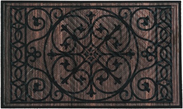 Durvju paklājs Lima Medallion, brūna/melna, 750 mm x 450 mm