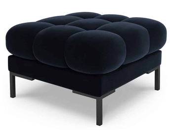 Пуф Micadoni Home Mamaia Velvet, черный/темно-синий, 60 см x 60 см x 41 см