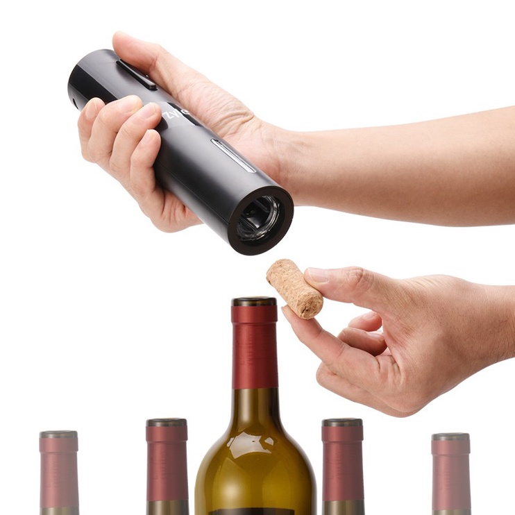 Korgitser Zyle Electric Wine Opener Set ZYKP1SET, plastik/roostevaba teras