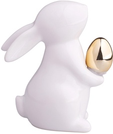 Фигурка Hare 084827, 8 см, фарфор, золотой/белый
