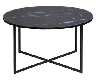 Kafijas galdiņš Kimi, melna, 80 cm x 80 cm x 46 cm
