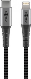 Провод Goobay USB-A Male, Lightning Male, 0.5 м, серый