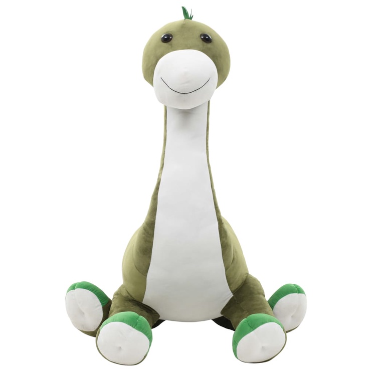 Mīkstā rotaļlieta VLX Brontosaurus, balta/zaļa, 130 cm