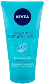 Sejas skrubis Nivea Clean Deeper Daily Wash, 150 ml, sievietēm