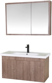 Комплект мебели для ванной Kalune Design Bryce 100, коричневый, 47 x 98 см x 50 см