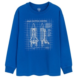 Krekls ar garām piedurknēm, zēniem Cool Club Space, zila, 158 cm