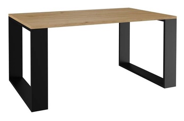Kafijas galdiņš Top E Shop Modern, melna/ozola, 90 cm x 58 cm x 50 cm