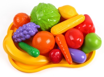 Rotaļlietu ēdienu komplekts, augļi un dārzeņi Technok Fruits And Vegetables, daudzkrāsaina