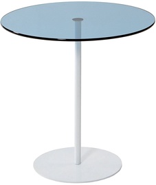 Kafijas galdiņš Kalune Design Chill-Out, zila/balta, 50 cm x 50 cm x 50 cm