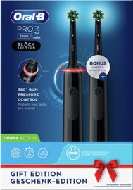 Электрическая зубная щетка Braun Pro 3 3900 Duo Pack Black Edition, черный