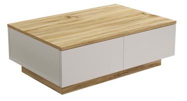 Kafijas galdiņš Kalune Design LV17-WK, brūna/balta, 900 mm x 600 mm x 316 mm