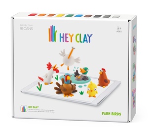 Plastilīns Tm Toys Hey Clay Farm Birds HCL18009PCS, daudzkrāsains
