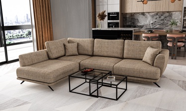 Stūra dīvāns Larde Marte 20, gaiši brūna, kreisais, 191 x 276 cm x 90 cm