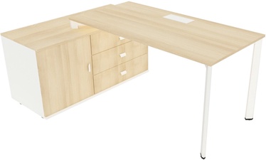 Galds Kalune Design PUZ-PKC-A001271, balta/pelēka/akāciju