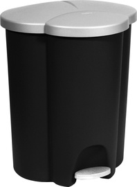 Atkritumu tvertne Curver Trio 254540, melna/pelēka, 17 l