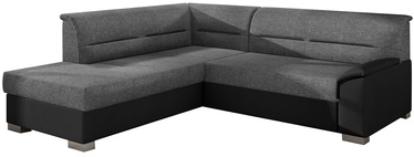 Stūra dīvāns Bergen Sawana 21, Soft 11, melna/pelēka, kreisais, 214 x 247 cm x 83 cm