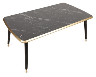 Журнальный столик Kalune Design Antiqua, черный/серый, 1000 мм x 600 мм x 420 мм