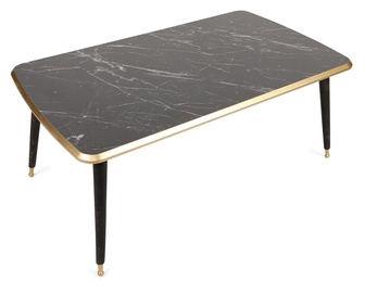 Kohvilaud Kalune Design Antiqua, must/hall, 100 cm x 60 cm x 42 cm