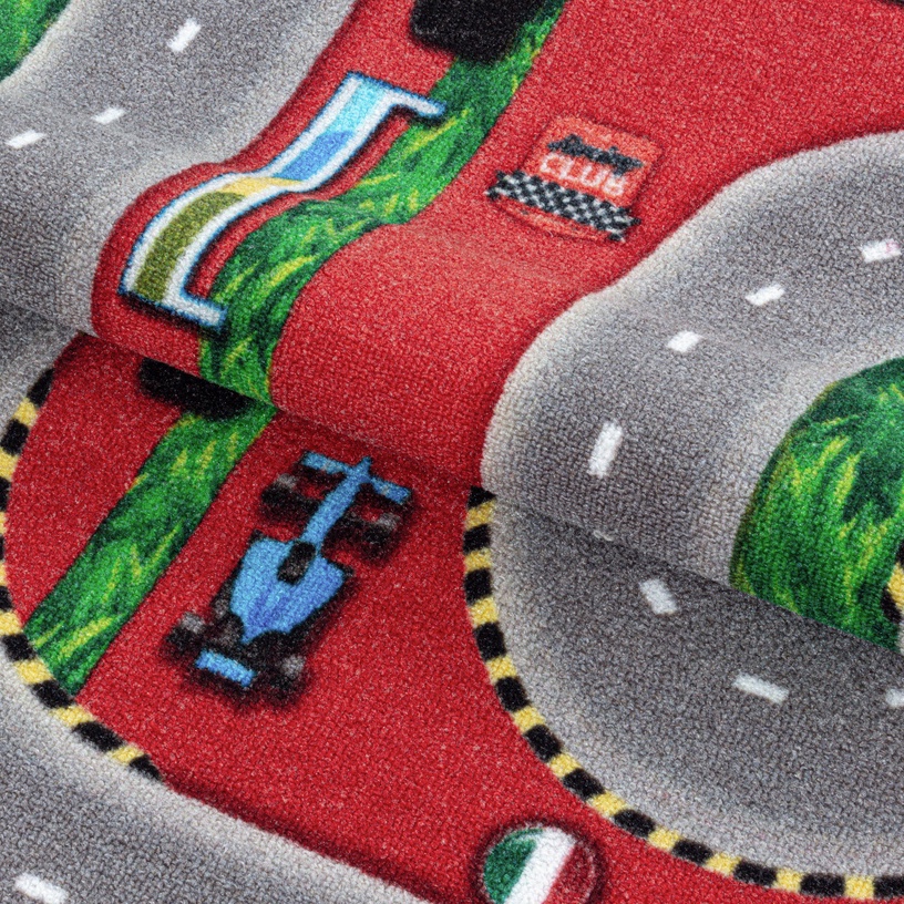 Paklājs iekštelpu Play Racetrack, sarkana, 230 cm x 160 cm