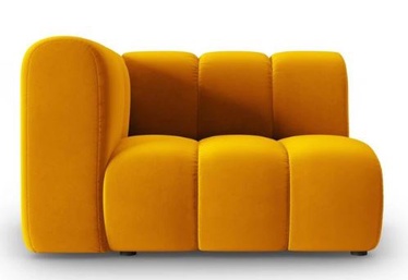 Элемент модульного дивана Micadoni Home Lupine Velvet, желтый, левый, 114 x 87 см x 70 см