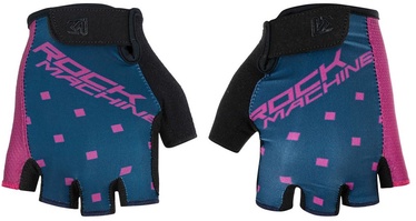 Velo cimdi universāls Rock Machine Race Gloves SF, zila/melna/violeta, S