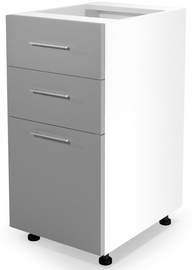 Нижний кухонный шкаф Halmar Vento DS3-40/82, белый/серый, 520 мм x 400 мм x 820 мм