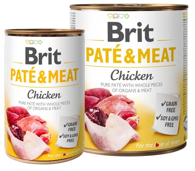 Влажный корм для собак Brit Pate & Meat Chicken, курица, 0.4 кг