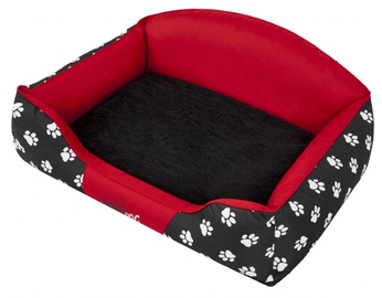 Guļvieta mājdzīvniekiem Hobbydog Royal Exclusive, melna/sarkana, 110 cm x 85 cm, XXL