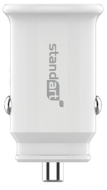 Automobilinis įkroviklis Standart GT-ZJ21, USB/USB Type-C, balta, 20 W