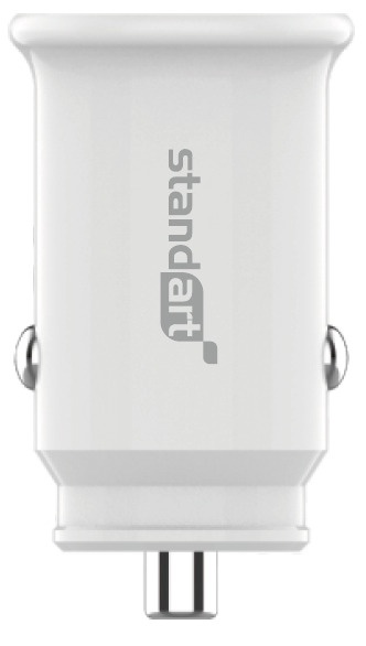 Auto telefona lādētājs Standart GT-ZJ21, USB/USB Type-C, balta, 20 W